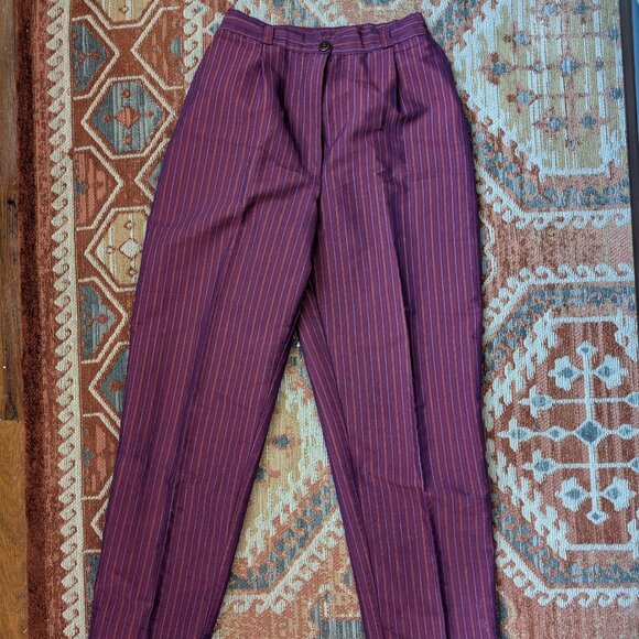 American Vintage Pants - Colorful vintage taper leg high waisted trousers